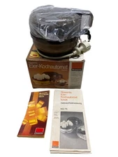 New 70s ROWENTA KG-75 electric Egg Cooker , Boiler /Brown space age design NOS