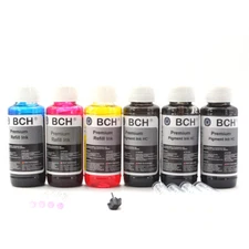 Premium Bulk Refill Ink 600 ml Pigment Black + Photo Dye Color for Canon Printer