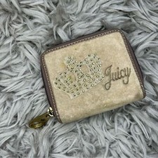 Vintage Juicy Couture Y2K rare tan brown velour velvet wallet