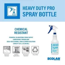Heavy Duty 32 oz. Refillable Spray Bottle with Adjustable Nozzle