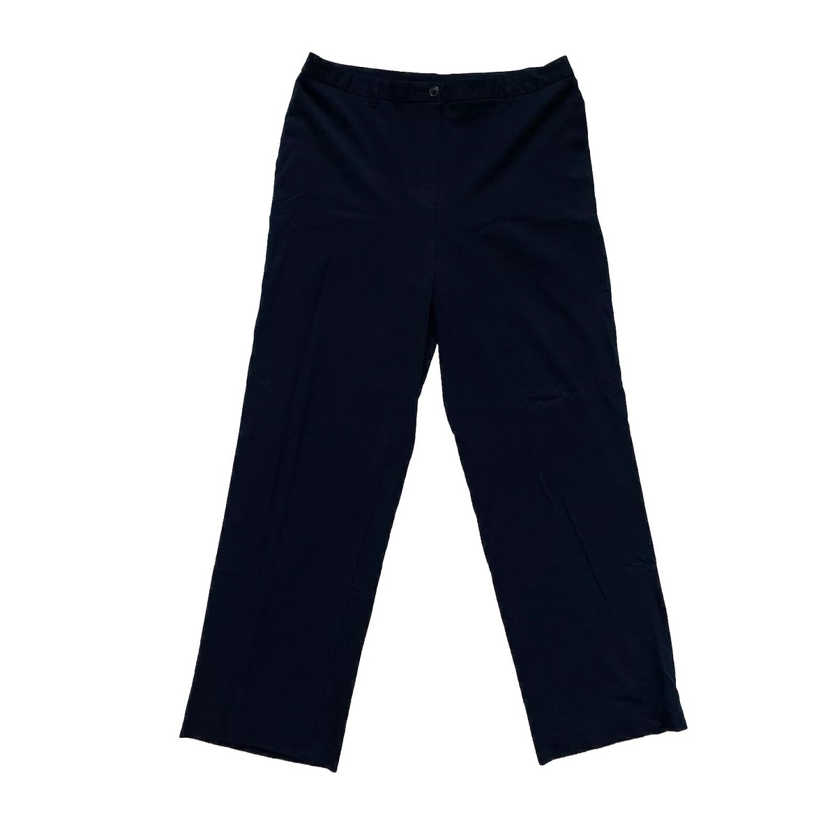 Charter Club Dress Pants Navy Blue Straight Leg High Rise Flat Front Zipper  | eBay