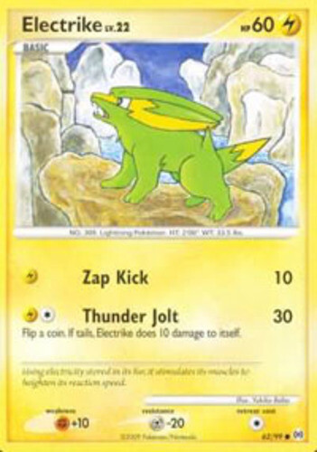 Pokemon - Electrike - 62/99 - Common - Arceus - NM