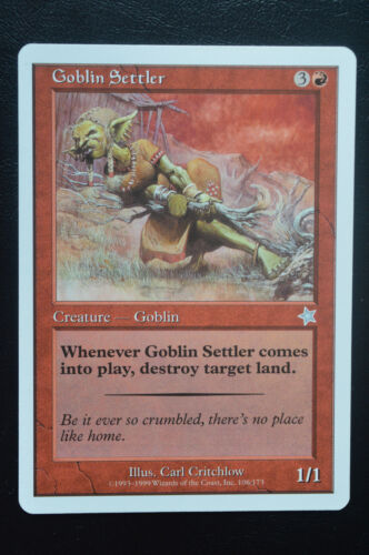 Magic The Gathering MTG GOBLIN SETTLER Starter 1999 LP Lightly Played - Picture 1 of 2