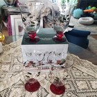 4 Pfaltzgraff Winterberry 14 oz  Water Winter holiday Goblets Glasses New In Box — photo 5