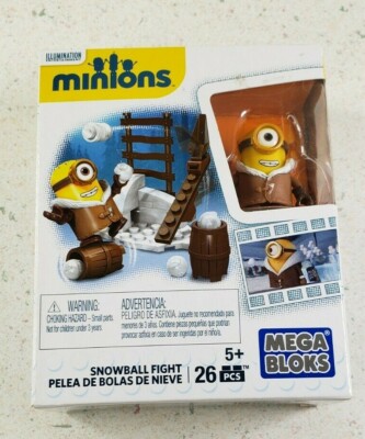 Mega Bloks Minions Snowball Fight Set #38017 New 26 Pieces Despicable Me