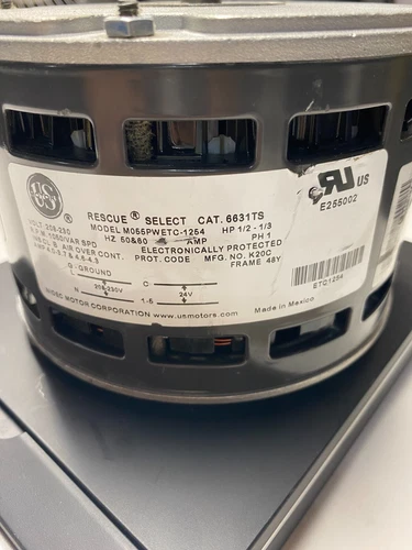 US Motors M055PWETC-1254 Blower Motor ONLY 1/2-1/3HP VAR SPD 230 V 09/07/23 AB