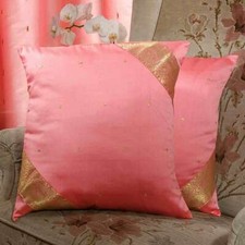 Pink-Decorative handcrafted Cushion Cover, Throw Pillow case Euro Sham-6 Sizes