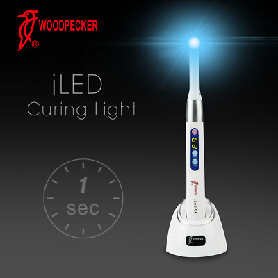 100% Original Woodpecker iLED Curing Light Lamp 1 Second Dental Resin Cure Lamp