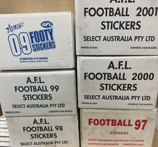 Select AFL Stickers Factory Case Factory Case x 6-1997 to 2001+2009-1200 pks x6