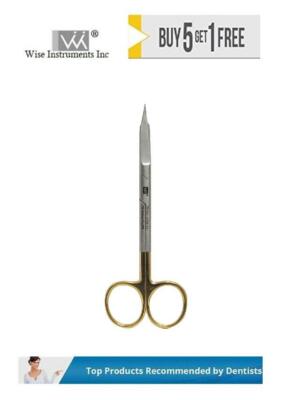Wise Goldman-Fox scissor STRAIGHT blades with one blade serrated