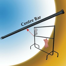CLOTHES RAIL Centre Bar 6ft Makes Double Hanging Rail! - ALL BLACK