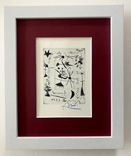 🔥 Joan Miro | Vintage 1983 Signed Colorful Print | Mounted and Framed $