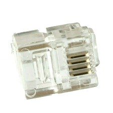 100 Pack - RJ11 6P4C Modular Plug RJ-11 Cat3
