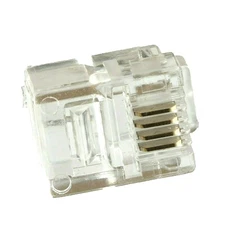  100 Pack - RJ11 6P4C Modular Plug RJ-11 Cat3 