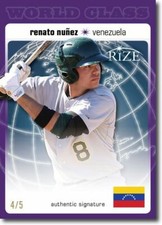 RENATO NUNEZ 2012 Rize Rookie PURPLE Paragon WORLD CLASS RC #/5