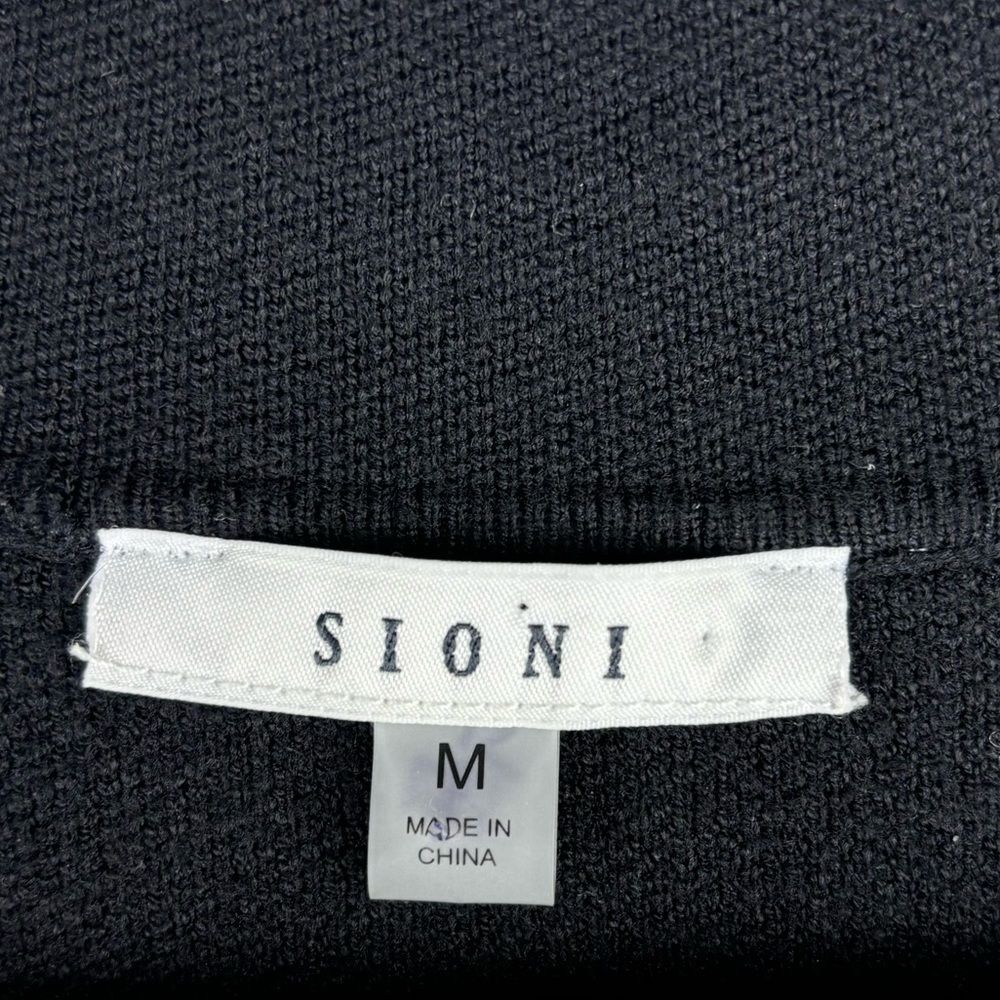 Sioni Medium Solid Black Open Front Cardigan Blaz… - image 6