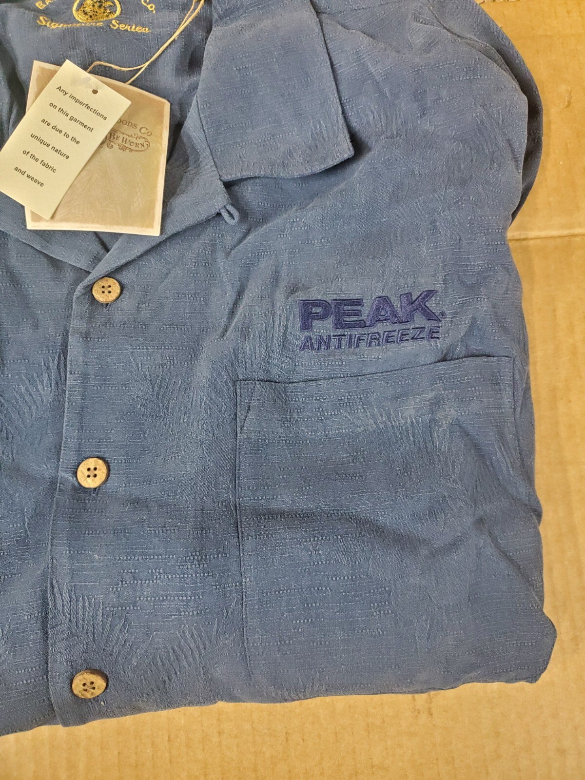 Dealer Sales promo Hawaiian Silk Shirt C Peak Antifreeze button short sleeve XL