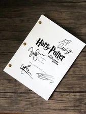 Harry Potter Movie Script Daniel Radcliffe, Emma Watson, Tom Felton Autographs