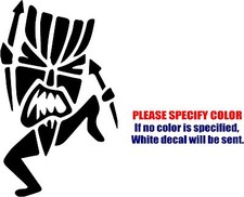 Vinyl Decal Sticker - Tiki Man Hawaii 04 Car Truck Bumper Window Laptop Fun 7"
