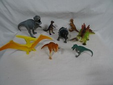 Dinosaur Collection T Rex Stegosaurus Triceratops Raptors set of 8