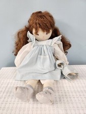Dolls by Pauline All Cloth Brown Hair Brown Eyes 20" Doll With Her Own Doll