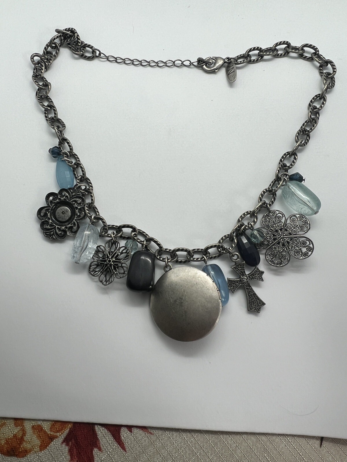 Stunning Thick Chained Charm Statement Necklace - image 7