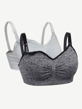 Size Small 2 pack of Maternity / Nursing Bras - Shades of Gray