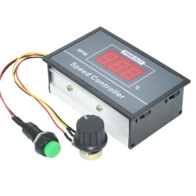 DC 6-60V 30A PWM Brush Motor Speed Controller with Switch 6V 9V 12V 24V 36V 60V