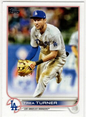 2022 Topps Baseball Trea Turner No. 550 Los Angeles Dodgers