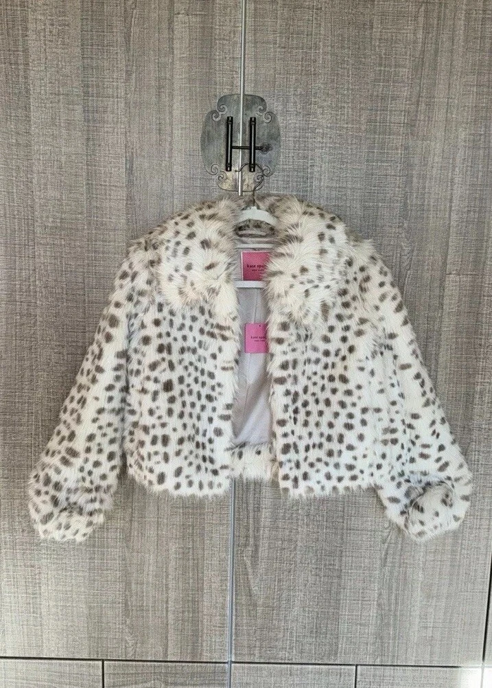 Giacca pelliccia sintetica maculata Kate Spade
