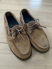 Boys Sperry Tan Leather Slip On Loafers Leather Size 5