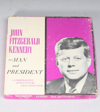 "JOHN FITGERALD KENNEDY MAN AND PRESIDENT" CASTLE FILMS 196 8MM MOVIE UNPLAYED