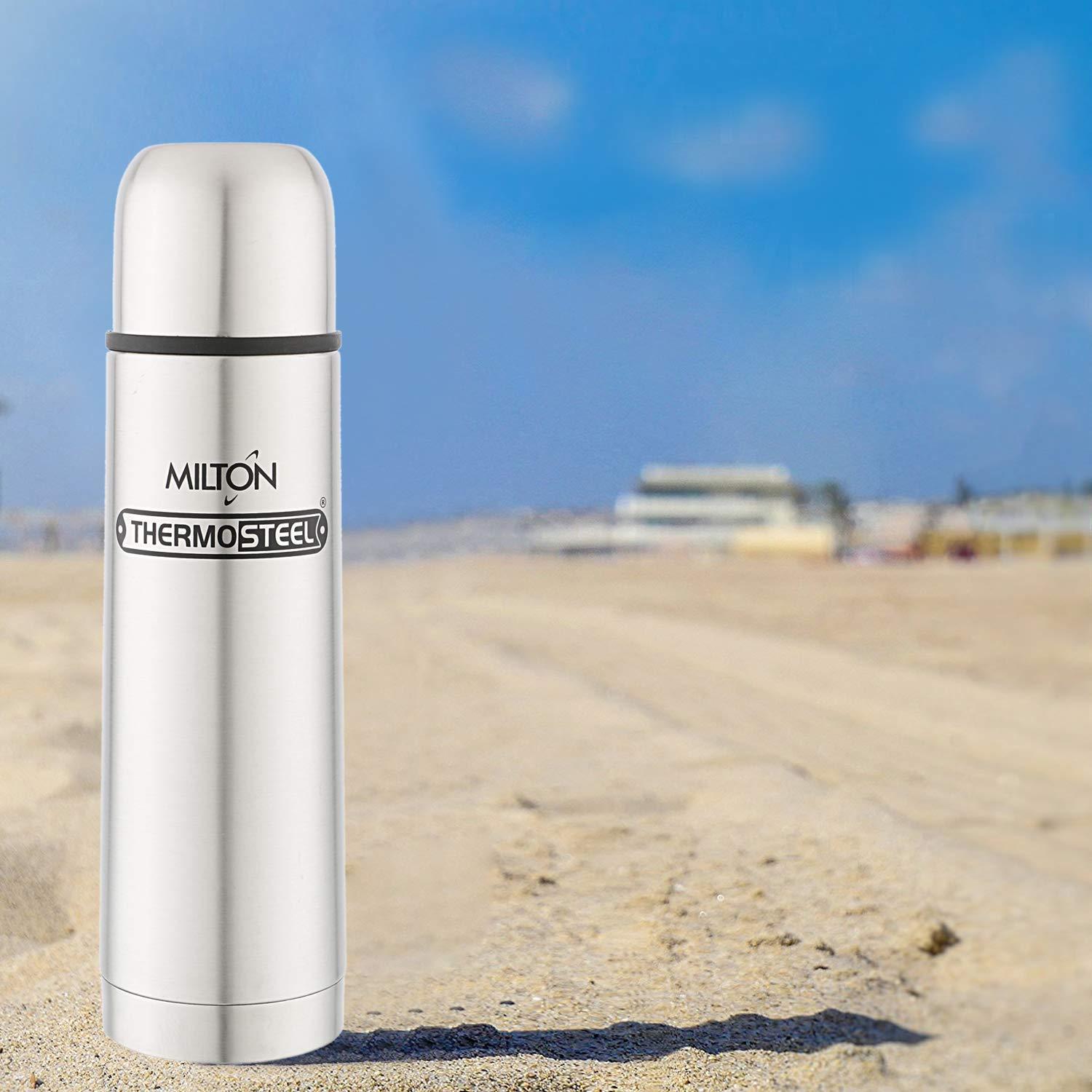 milton thermosteel flask with plain lid