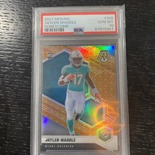 2021 MOSAIC Football HONEYCOMB JAYLEN WADDLE RC PSA GEM MT 10