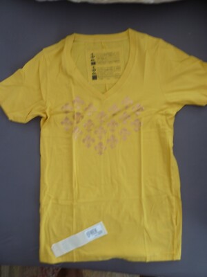 Quiksilver original T- Shirt gelb curry 100% Baumwoll mit Wappenprint Gr. S  neu