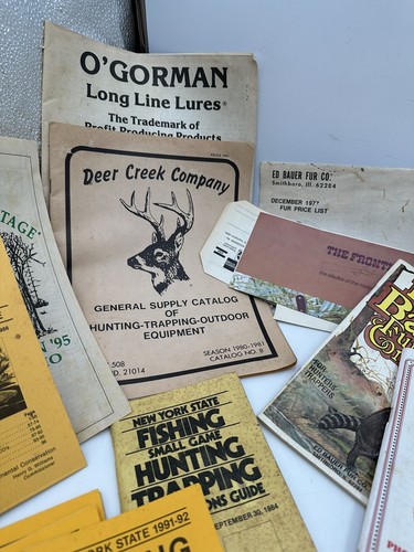 1950's-90's Fish + Game LOT Hunting Trapping Guide Big Game Tag Catalogs Booklet - Picture 9 of 24