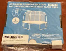 Upper Bounce Enclosure G Shaped 1" Diameter Pole Caps Set of 8 #UBPC-1D-FG-8