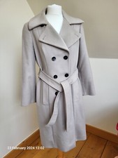 Marella Trench Coat Womens - Wool Size 14 In Beige