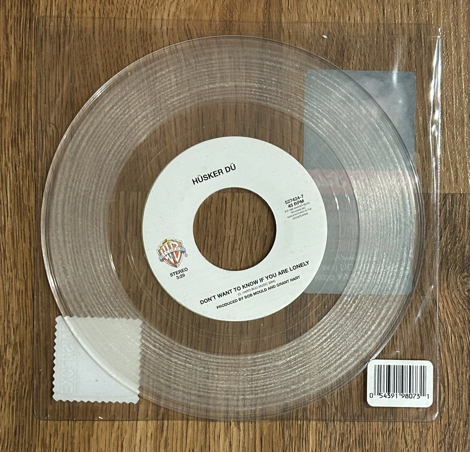 Green Day Husker Du I Don't Want To Know If You Are Lonely Clear 7” vinyl Rare - Image 2 of 2