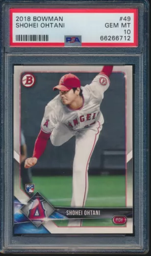 PSA 10 SHOHEI OHTANI/OTANI 2018 BOWMAN #49 ANGELS ROOKIE RC GEM MINT QUANTITY