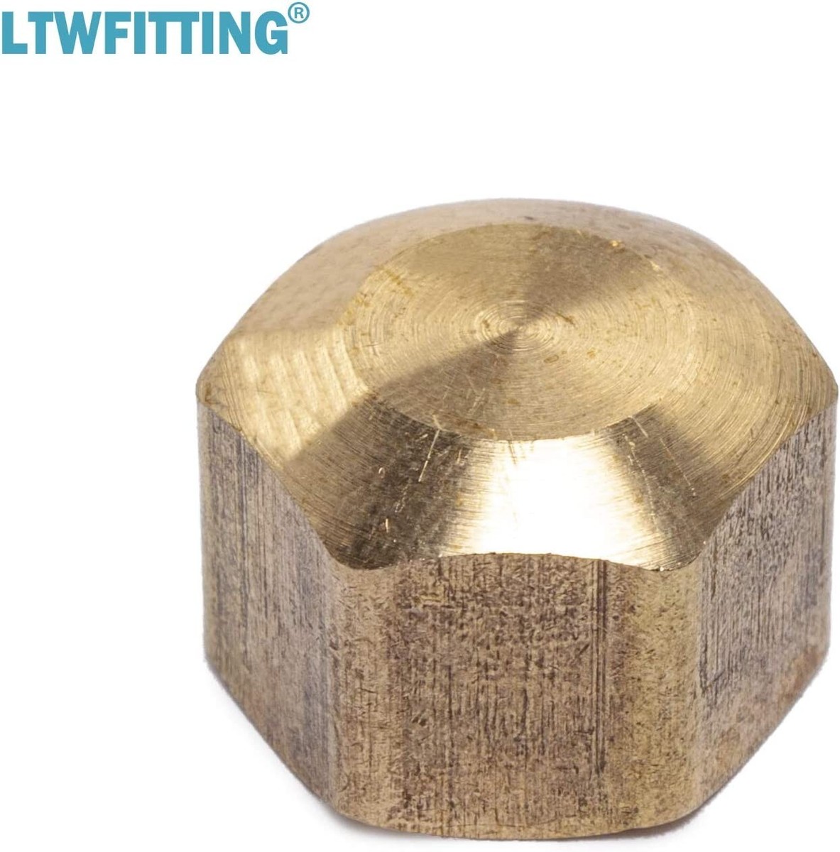 LTWFITTING Value Pack Brass 1/4-Inch Compression Cap And 3/8-Inch