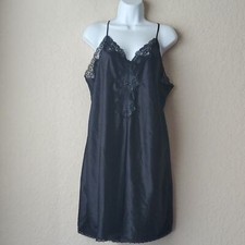 VTG Inner Most Sears 90 s Satin Polyester Black Nightie large 16/18