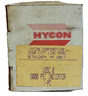 #ad Hycon VD5C0 VD5 C.0 6000 psi Pressure Switch $146.06