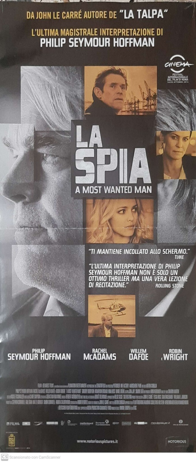 Locandina originale film La spia - A Most Wanted Man (2014) - Regia di Anton Corbijn