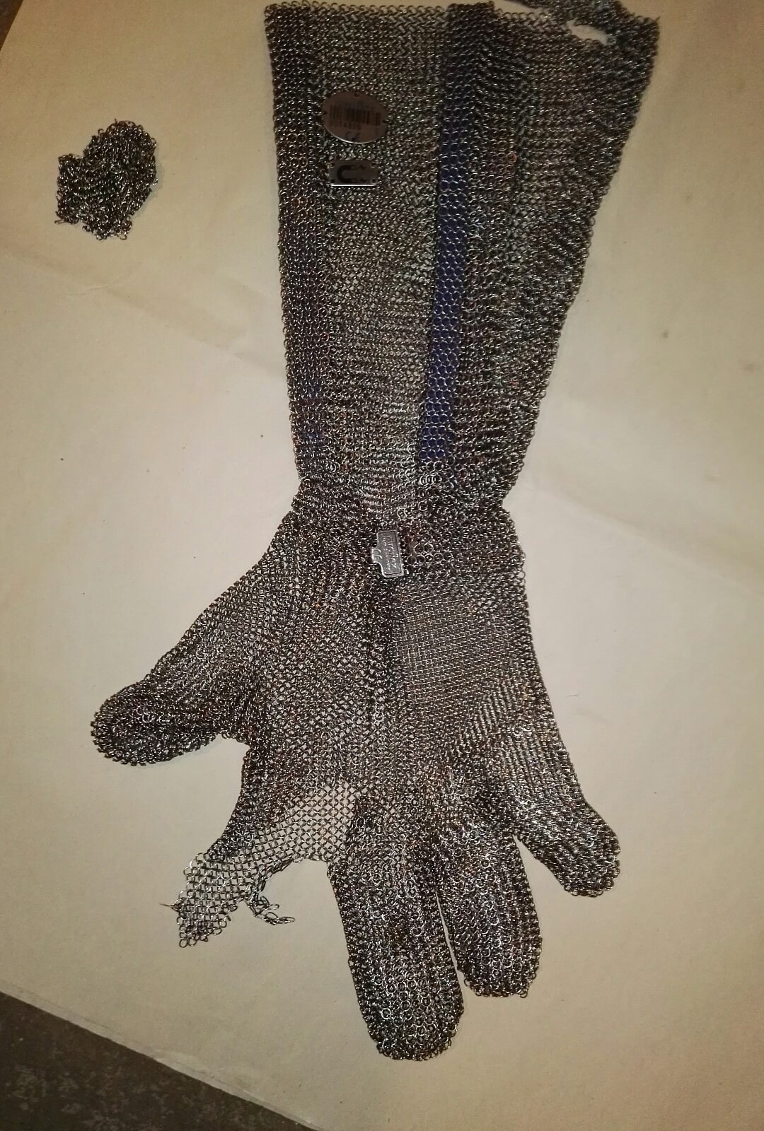 Edelstahl 316 Handschuh Kettenhandschuh Aus Edelstahl 316 – Schnittfest, CE EN1082-1, Für Metzger, Austernöffnung & Lebensmittelverarbeitung – Größe L