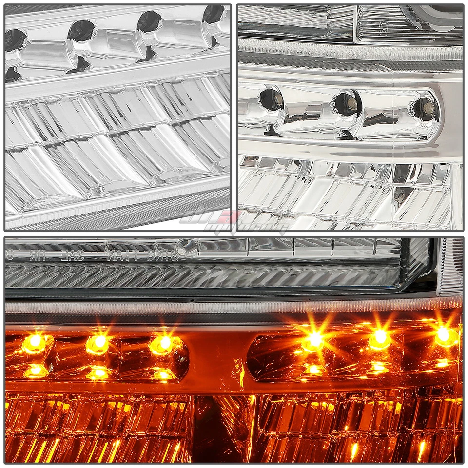 PARA 1999-2004 F250 F350 SUPER DUTY FARO LED INTERMITENTE LÁMPARAS CROMO/ÁMBAR Foto 2 de 4