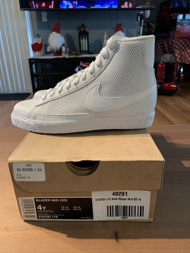 Nike Blazer Mid Blanco/Blanco-GS Blanco Talla 318705-112 4Y Nuevo | eBay