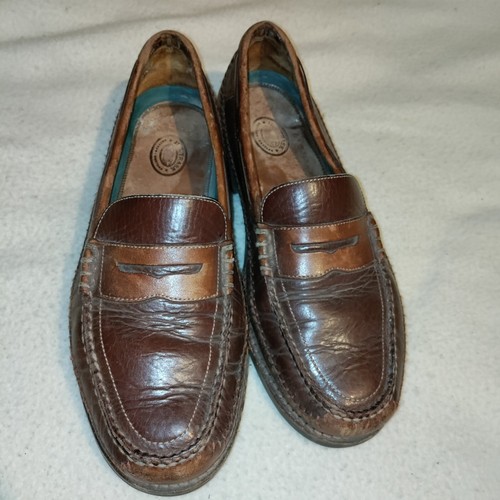 H.S. Trask Gumlite Vibram Sole Women's Penny Loafers Size 11 W Brown