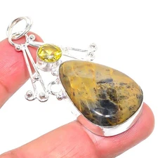 Nellite Gemstone Handmade 925 Sterling Silver Jewelry Pendant  RM-90