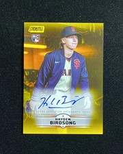2025 Topps Stadium Auto Hayden Birdsong #SCBA-HB Yellow Foil RC Rookie QI95